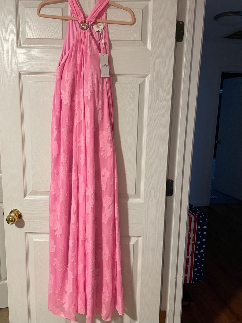 Lilly Pulitzer Pink Halter Prom Dress